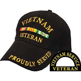 Ball Cap-Vietnam Veteran Proudly Served with CIB or Ribbons